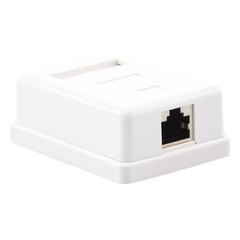 Caja de Pared con 1 Puerto Keystone, Incluye Jack STP Cat5e