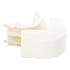 Esquinero exterior, para uso con canaleta T45, Material PVC Rígido, Color Blanco Mate