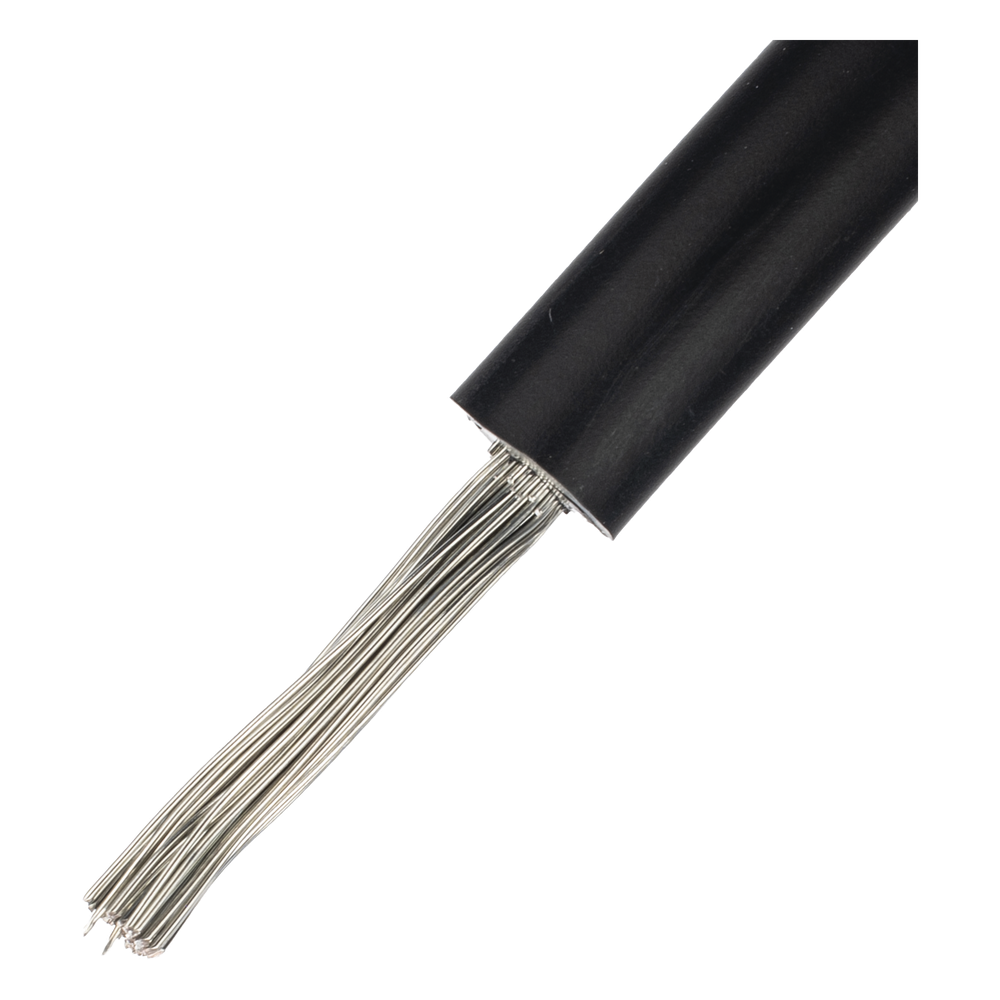 Cable Fotovoltaico Negro / Cobre Estañado / 4 mm² (12 AWG) / 2000V / Rollo de 25 m / / UL 4703 y TUV