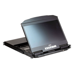 KVM Switch LCD 18.5" (7.3 in) | Consola Dual Rail 1U | 4 Puertos USB HDMI | Multi-View Quad-PiP-PbP-PoP | Resolución 1920x1200 @ 60Hz | Cascada 2 Niveles 16 Computadoras | Boundless Switching | Video DynaSync | EDID Expert | Consola Externa HD