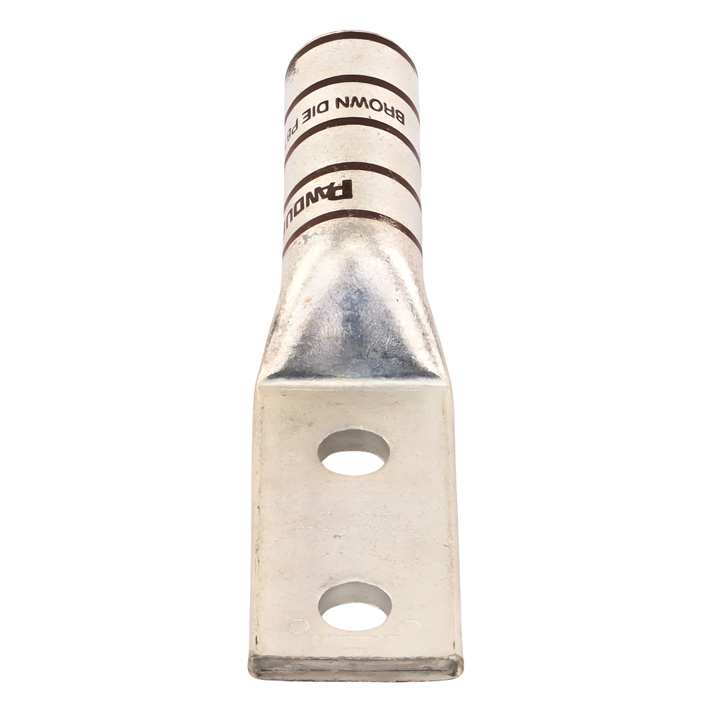 Zapata de compresión LCC500-12-6 para cal. 500 Kcmil, Doble barreno para tornillo prisionero de 1/2, Espaciado de orificios 44.5mm, 1 Pz