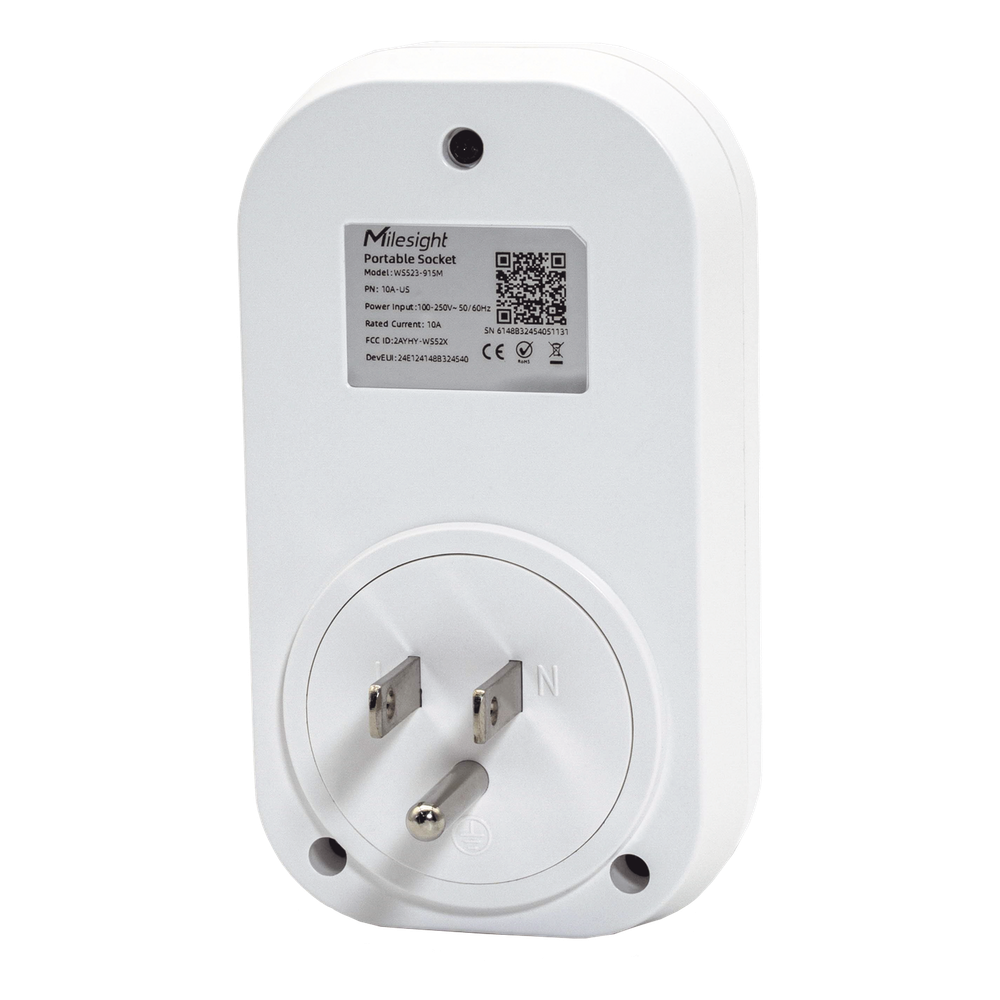 Tomacorriente Inteligente LoRaWAN / Control de Energía y Automatización / Medición de Consumo / Protección contra Sobrecarga