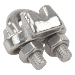 Nudo/ Perro/ Abrazadera Acero Forjado para Cable de 1/8", Acero Inoxidable.