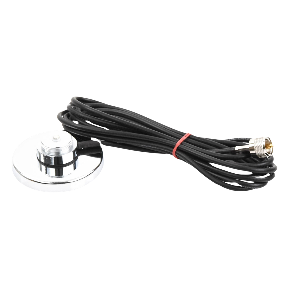Montaje Magnético para Antenas de 3/4"(NMO), 3.5 m de Cable RG58U y Conector UHF (PL259) Macho.