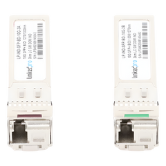 Transceptores Ópticos Industriales Bidireccionales SFP+ (Mini-Gbic) / Monomodo 1270 & 1330 nm / 10 Gbps / 10GBASE / Conector LC/UPC Simplex / DDM / Hasta 3 km / 2 Piezas