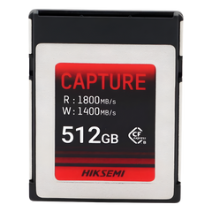 Memoria CFexpress Tipo B / 512 GB / 1800 MB/s Lectura / 1700 MB/s Escritura / Video 8K / PCIe Gen 3×2