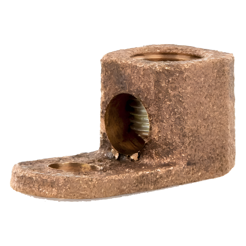 Terminal Tipo Lengüeta Recta de Cobre, Cal. 8 a 1/0 AWG,  Orificio para perno de 5/16" (7.9mm)