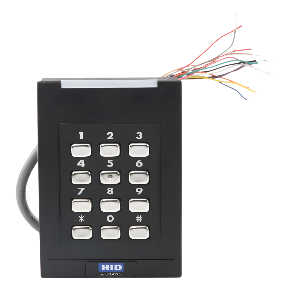 Lector con Teclado 921 PROX HID, EM /iClass SEOS (no clonable) /iClass SE/ iClass SR/ iClass /Mifare Classic, DesFire, Bluetooth/ Garantía de por Vida