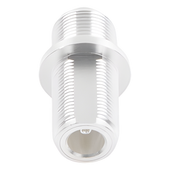 Adaptador Doble N Hembra para Chasis de Montaje Frontal en Doble D Plano y Cuerpo Plateado.