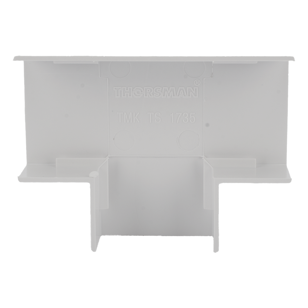 Sección en "T" color blanco de PVC auto extinguible, para canaletas TMK1735, TMK1735SD (5340-02001)