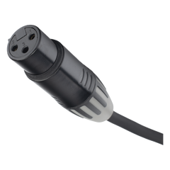 Cable XLR | 3 polos | Conector Hembra-Macho | Serie M | Carcasa Negra | Contactos Dorados | Ideal para Microfonía | Longitud 10m