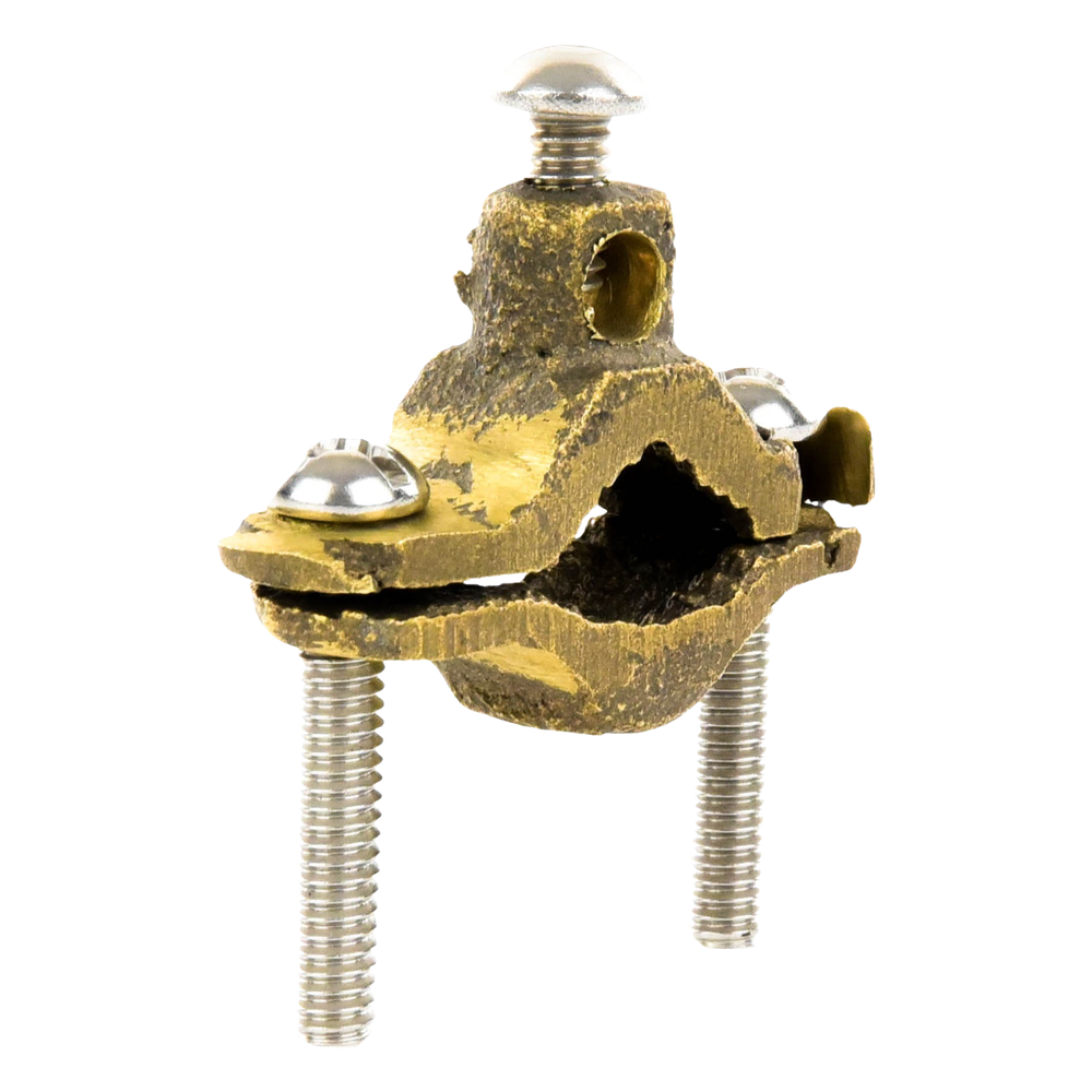 Conector Tubo a Cable / Bronce 100% / Tubo hasta 1 1/4 in / Cable 4 AWG / Aterrizaje Torres TZ / Sin Soldadura
