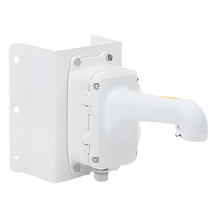 Montaje de Esquina con Caja de Conexión para Domos PTZ epcom y HIKVISION / Fabricado con Aleación de Aluminio y Acero