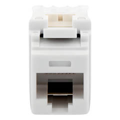 Conector Jack Estilo 110 (de Impacto), Tipo Keystone, Categoría 5e, de 8 Posiciones y 8 Cables, Color Blanco