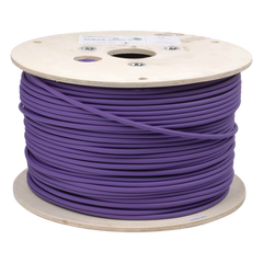 Bobina de Cable Blindado F/UTP de 4 Pares, Z-MAX, Cat6A, Soporte de Aplicaciones 10GBase-T, LS0H (Libre de Gases Toxicos), Color Violeta, 305 Metros (1000 Pies)