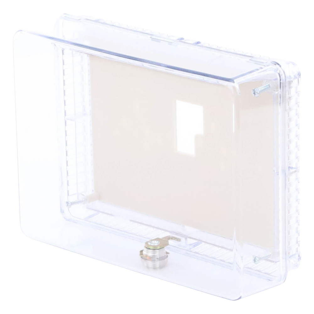 Guarda antimanipulación para termostato de pared, cubierta transparente, tamaño grande, montaje vertical u horizontal con cerradura de llave