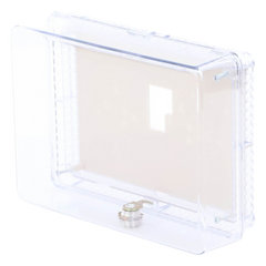 Guarda antimanipulación para termostato de pared, cubierta transparente, tamaño grande, montaje vertical u horizontal con cerradura de llave