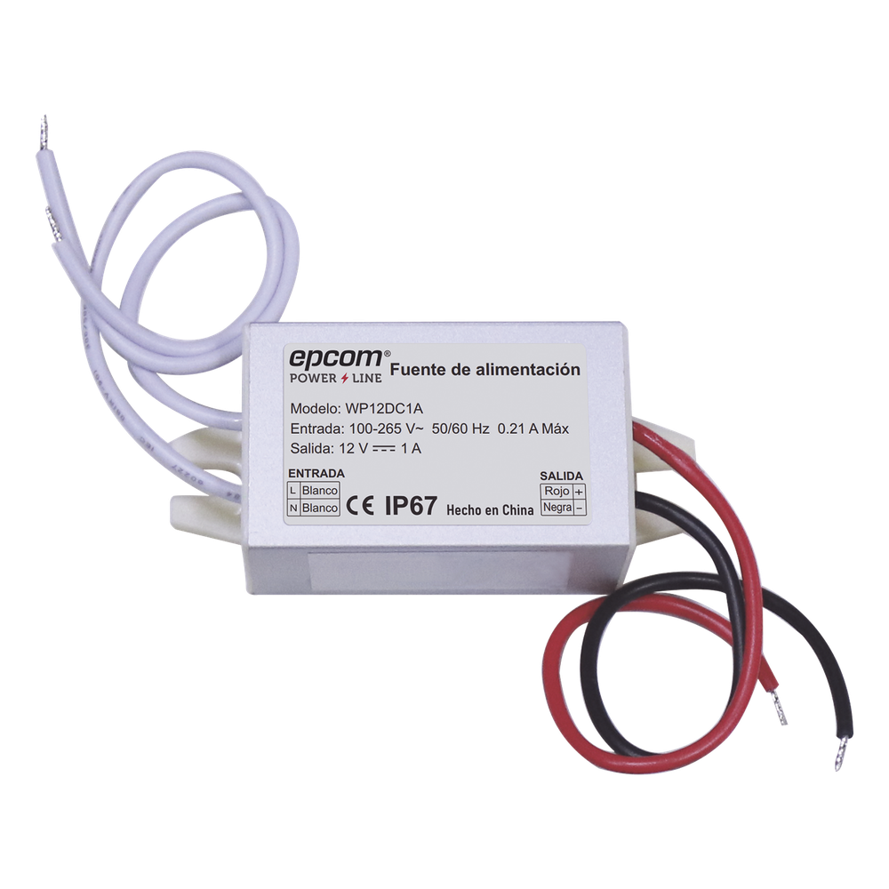 Fuente 12 V  |  1 Amper  |  Waterproof  | Intemperie grado IP67