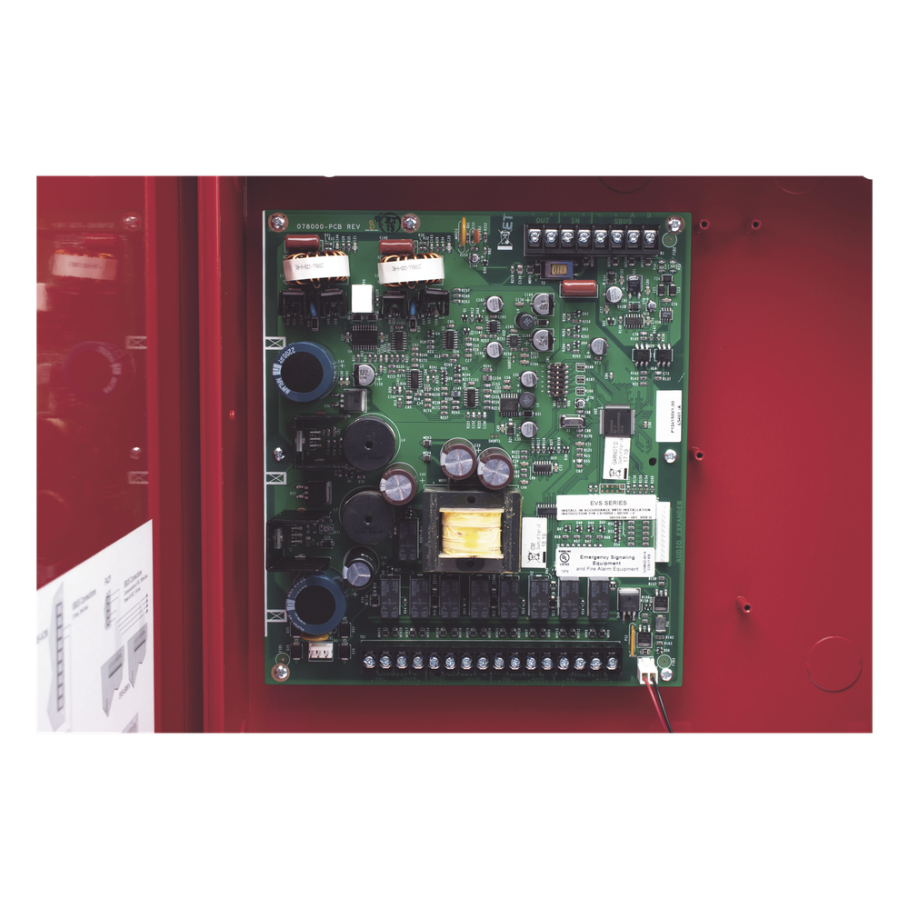 Amplificador de 50 Watts con 4 circuitos de voceo para paneles Silent Knight Serie 6000