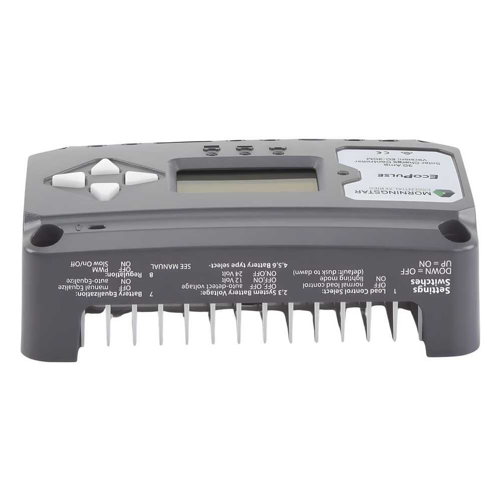 Controlador solar 12/24 Vcc  de 30 Amp. Con pantalla de medición