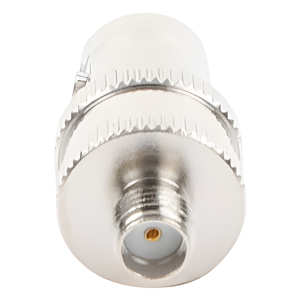 Adaptador en Línea  de Conector BNC Hembra a SMA Hembra / Radios Portátil Kenwood, Uniden, Níquel/ Oro/ Teflón.