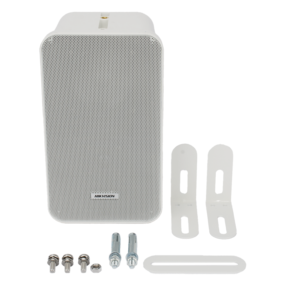 Altavoz Tipo Columna | 20 Watts | 100 V | Rejilla de Metal | Color Blanco | Montaje en L | Exterior IP66