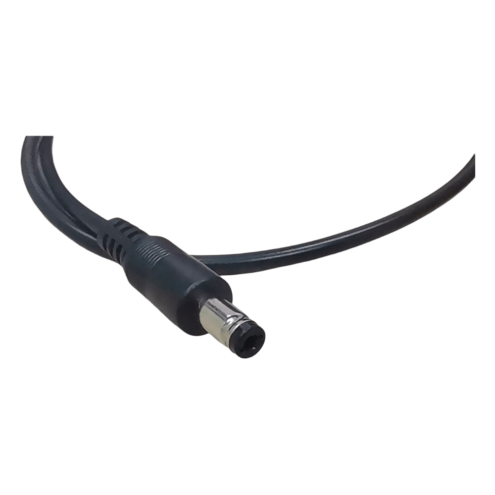 Cable con Conector Macho (Pigtail) | Forro Negro | Terminal Blanca | Alimentación para Vcc con Puntas Libres | Polarizado | Largo 22 cm ( 8.66 Pulgadas)  | Calibre 22AWG.