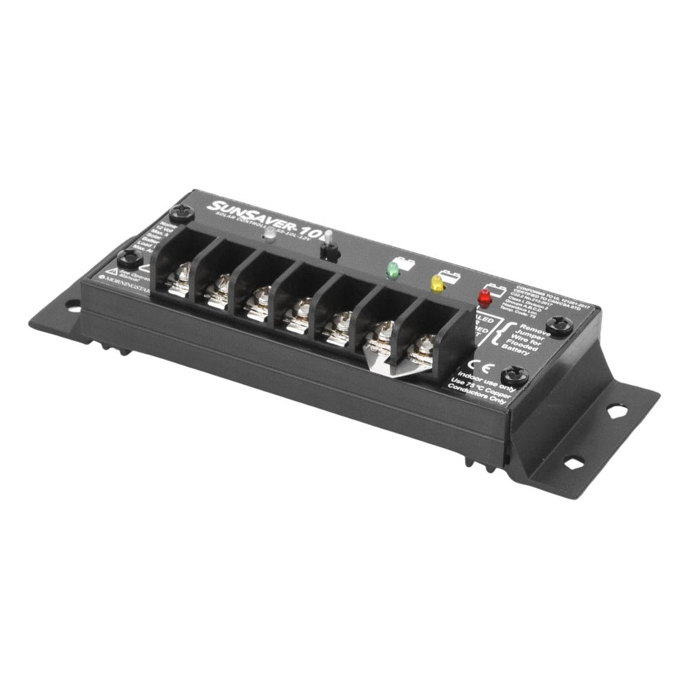 Controlador de Carga Solar SunSaver PWM 10 A / 12 VCC / Encapsulado Epóxico / Clase 1 Div 2 / Compensación de Temperatura