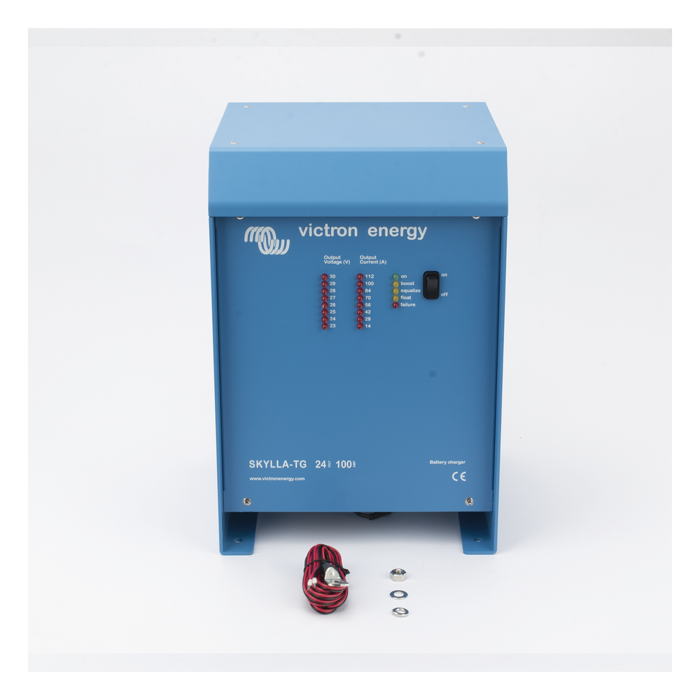 Skylla-TG 24/100 / Cargador de Baterías para Ambientes Marinos 24 V, 100 A / Bancos de 500 a 1000 Ah