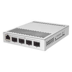 (CRS305-1G-4S+IN) Switch administrable Sistema Operativo Dual, puerto 1G Rj45, 4 puertos 10G SFP+ para Escritorio