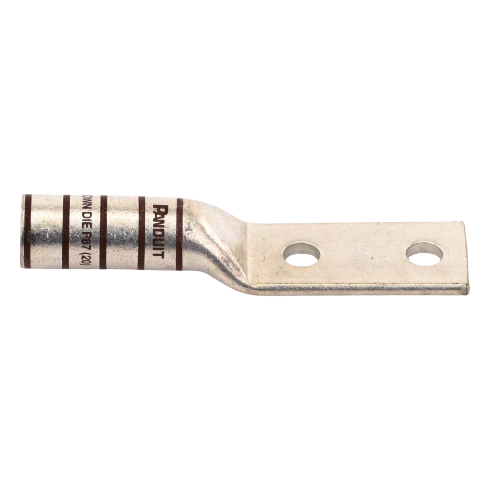 Zapata de compresión LCC500-12-6 para cal. 500 Kcmil, Doble barreno para tornillo prisionero de 1/2, Espaciado de orificios 44.5mm, 1 Pz