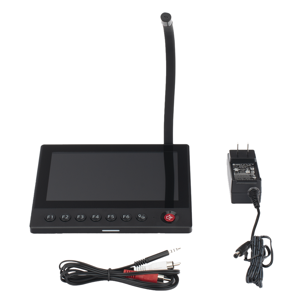 Micrófono IP | No requiere amplificador | 12 VCD | Pantalla Touch 7" | Transmisión en Tiempo Real | Integración con HikCentral Professional