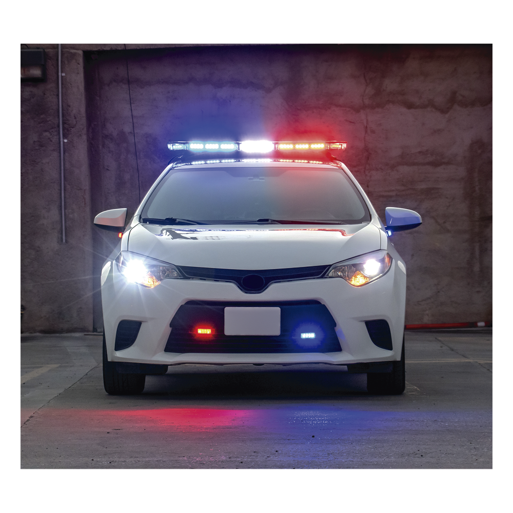 Barra de luces de 47" rojo/azul, 88 LED, con control de tráfico en color rojo/azul, ideal para equipar unidades de seguridad pública