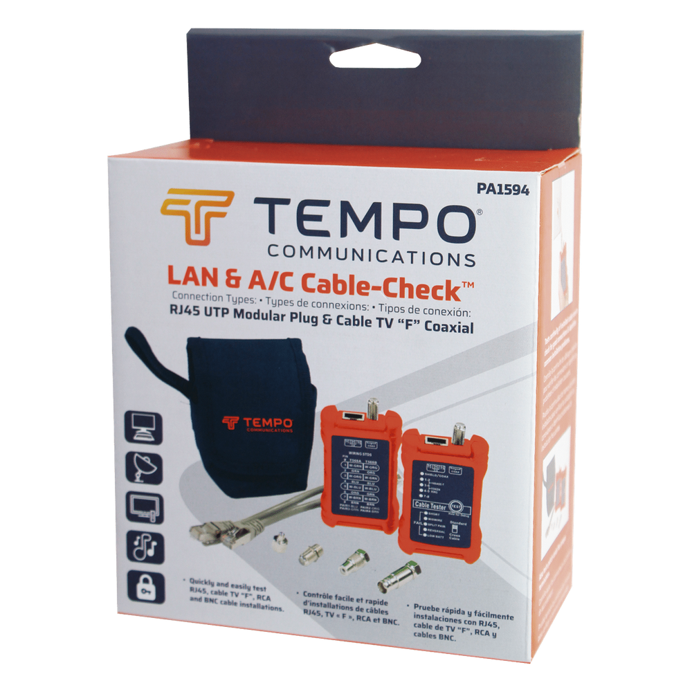 Tester Profesional para Mapeo de Cables de Red/Coaxiales