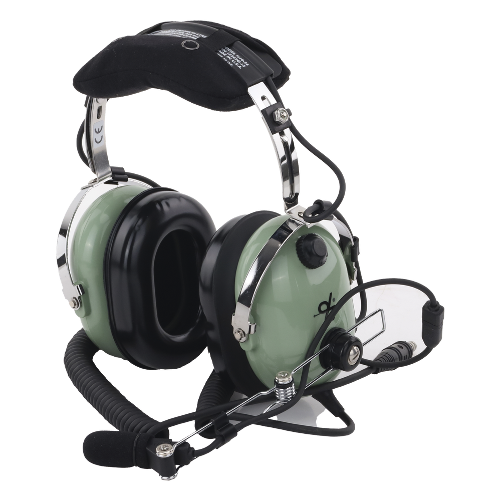 Auriculares de aviación, con micrófono, sobre la cabeza, helicóptero