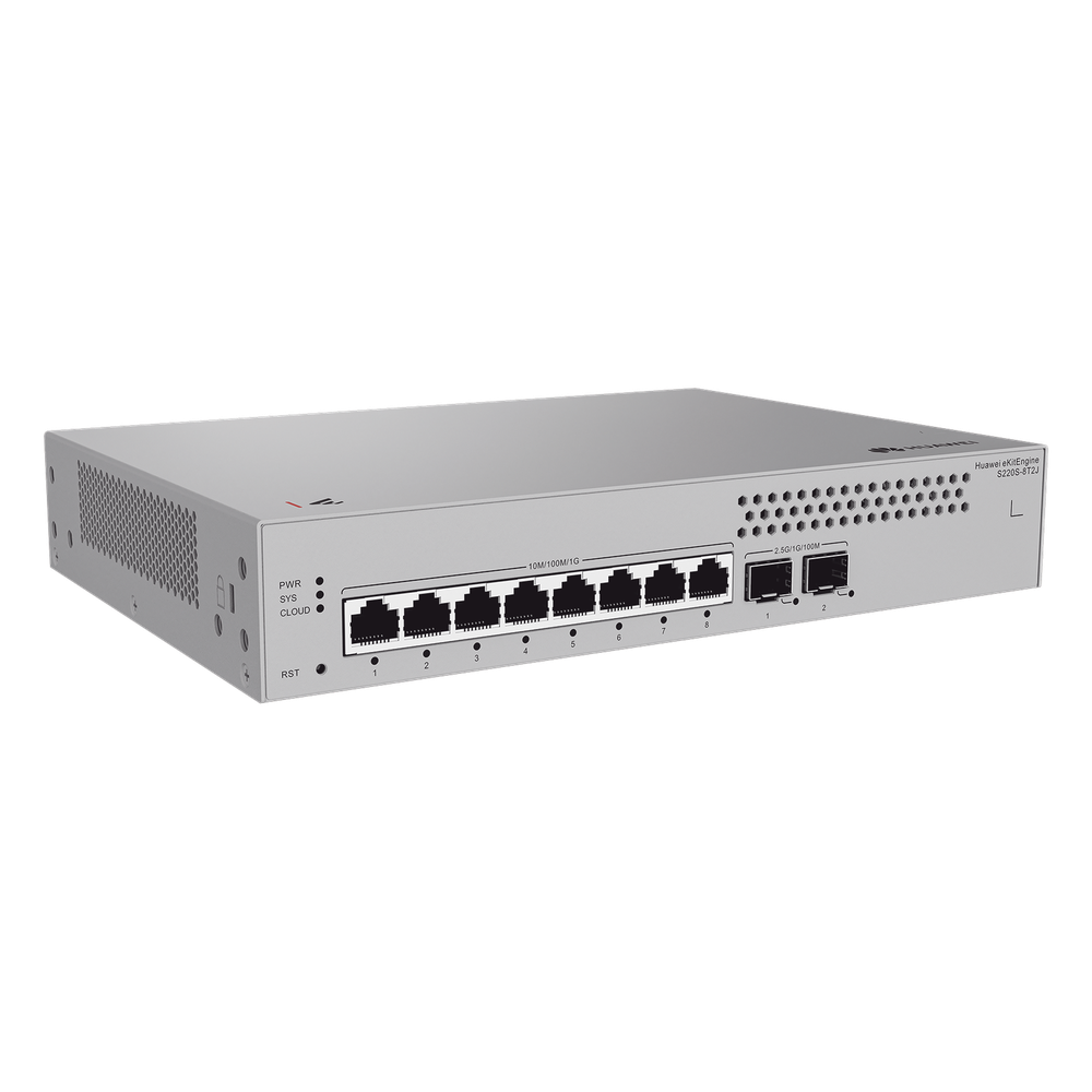 Switch de Acceso eKit Administrable Capa 2 / 8 Puertos Gigabit / 2 Puertos SFP 1-2.5 Gbps / Gestión Gratuita desde la Nube / Libre de Licenciamiento