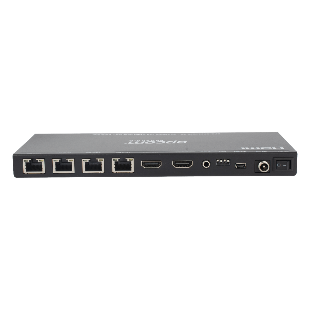 Splitter HDMI 1x4 | Extensor HDMI | 4K@30Hz 40m | 1080p@60Hz 70m | Función PoC |  4:4:4