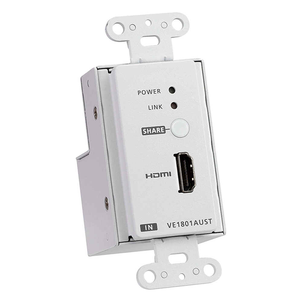 Transmisor HDMI | 4K a 40 metros | HDBaseT-Lite con placa de pared estadounidense/PoH