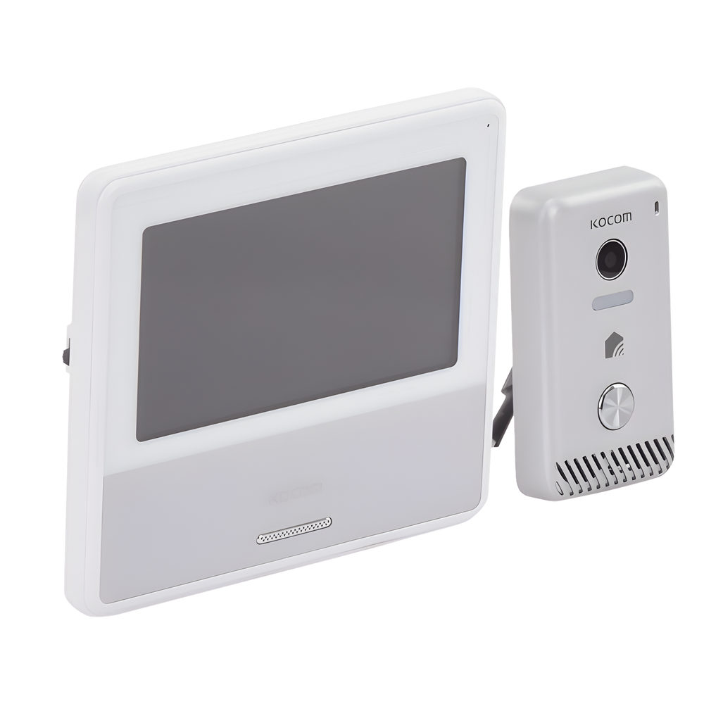 KIT DE VIDEOPORTERO IP COLOR NEGRO / Apertura con app / Súper elegante / Monitor WIFI / Alimentación 110vca