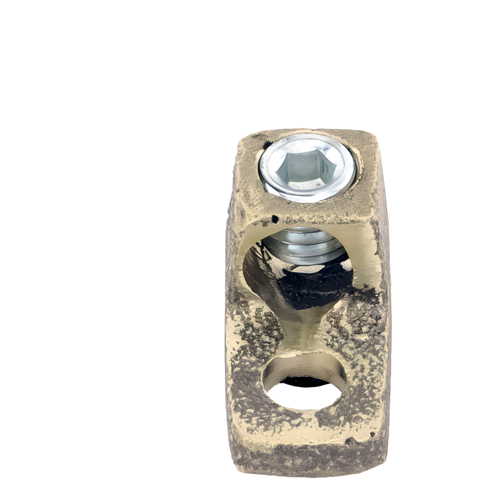 Conector Bornes a Cable / Bronce 100% / Borne 3/8 in / Cable 4-2/0 AWG / Sin Soldadura Exotérmica