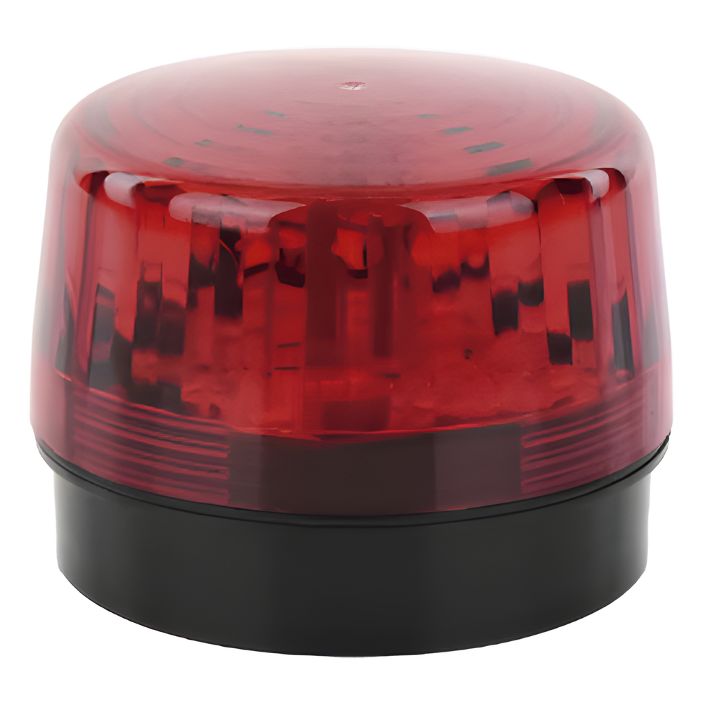 Luz Estroboscópica LED (35) / Patrones de Parpadeo Ajustables / 8 Patrones / Batería de Respaldo / 12-24 Vcc/Vca / Resistente al Clima IP66/IP55