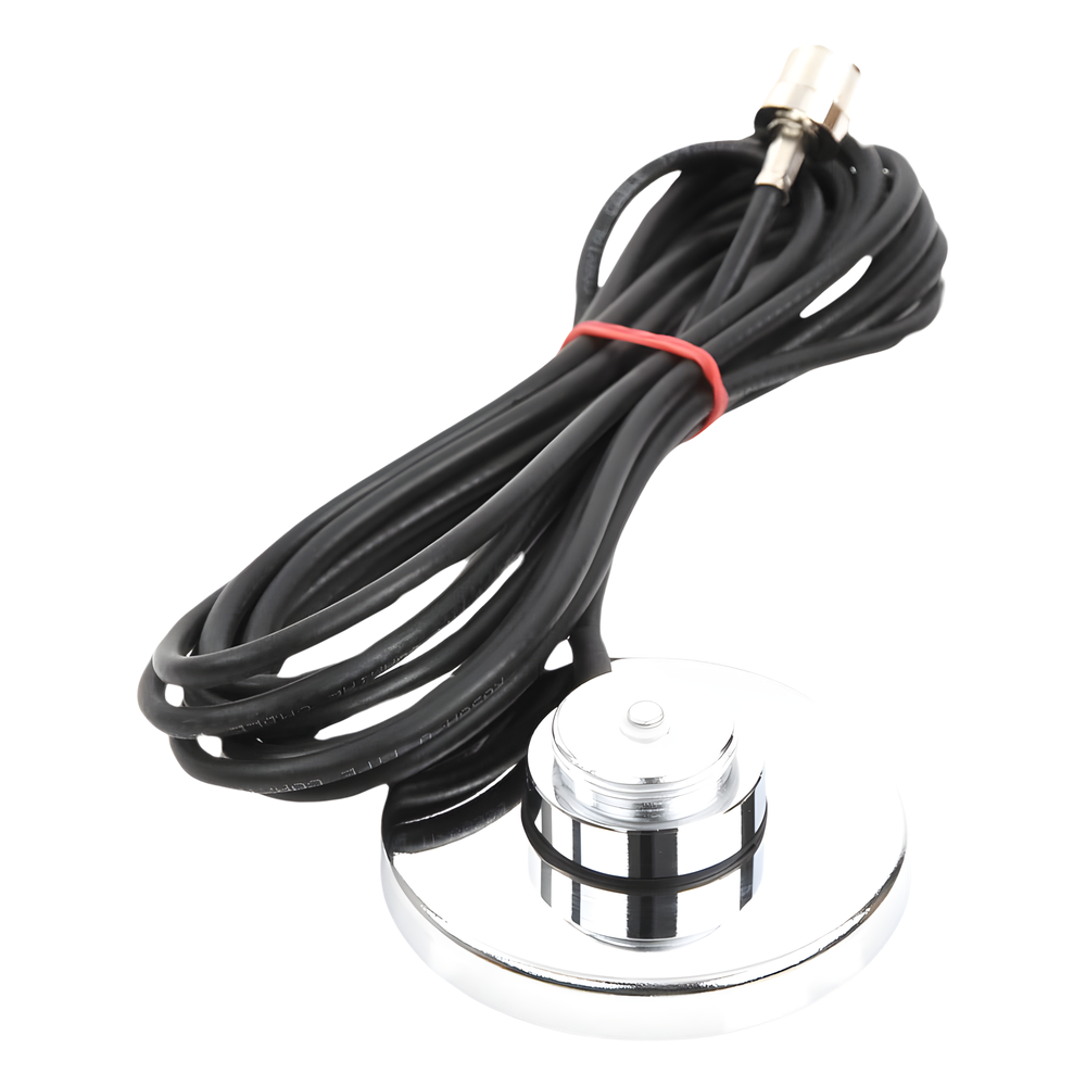 Montaje Magnético para Antenas de 3/4"(NMO), 3.5 m de Cable RG58U y Conector UHF (PL259) Macho.