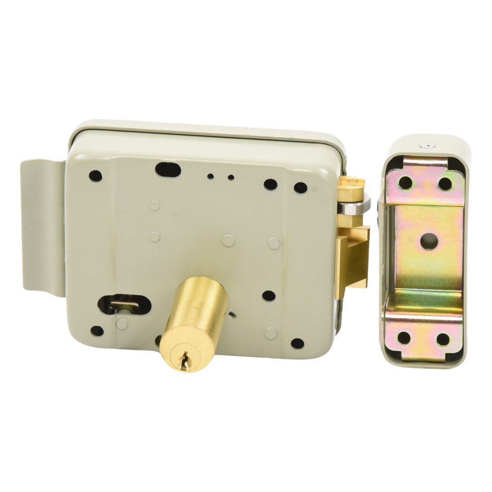 Cerradura Eléctrica con Botón de Salida / Incluye Llave  / Exterior / Izquierda