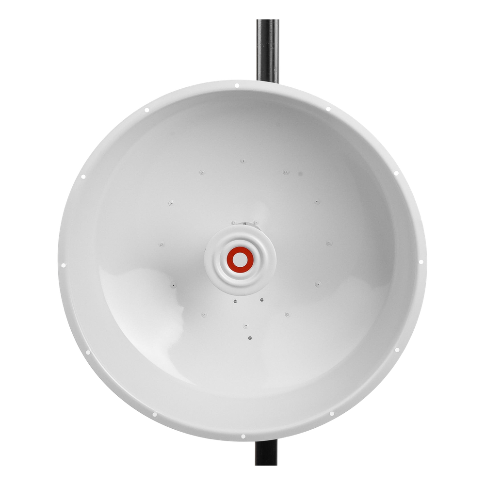 Antena direccional de alta resistencia, Ganancia 30 dBi, (4.9 -6.4 GHz), Plato hondo para mayor inmunidad al ruido, Conectores N-Hembra, Montaje incluido.