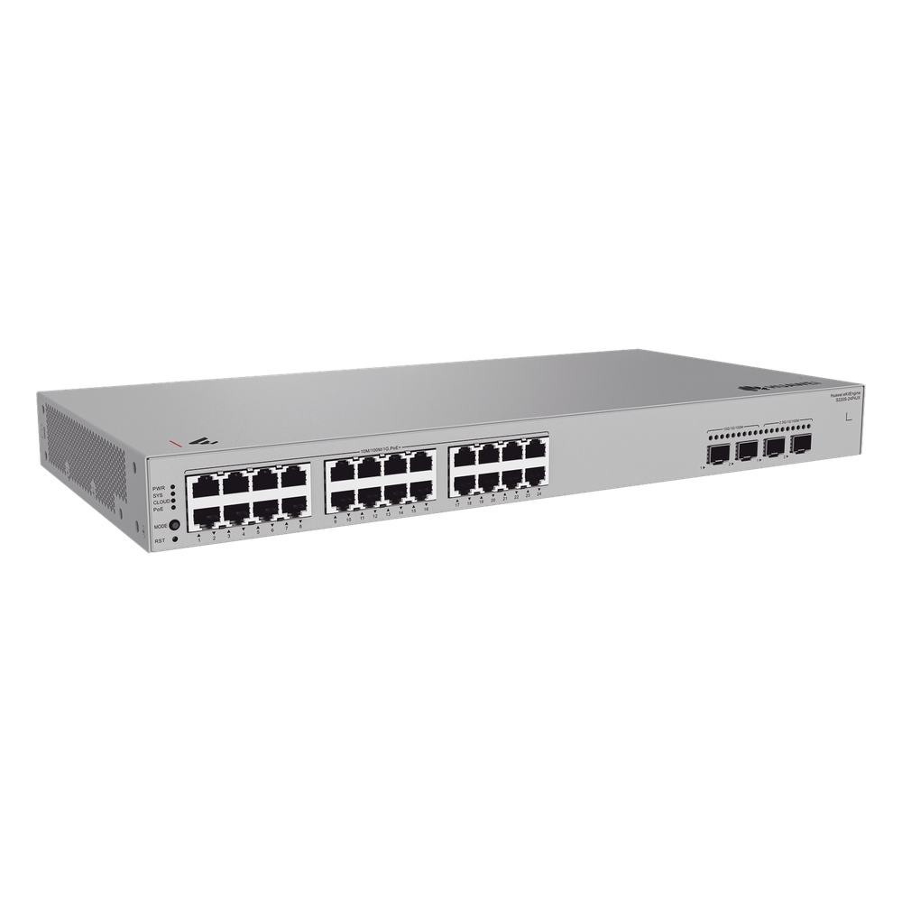 Switch de Acceso eKit Administrable / Capa 2 / 24 Puertos PoE+ Gigabit + 2 Puertos SFP(2.5 Gbps) + 2 Puertos SFP+(10 Gbps) / PoE Perpetuo / Presupuesto PoE 400 W / Sin licenciamiento