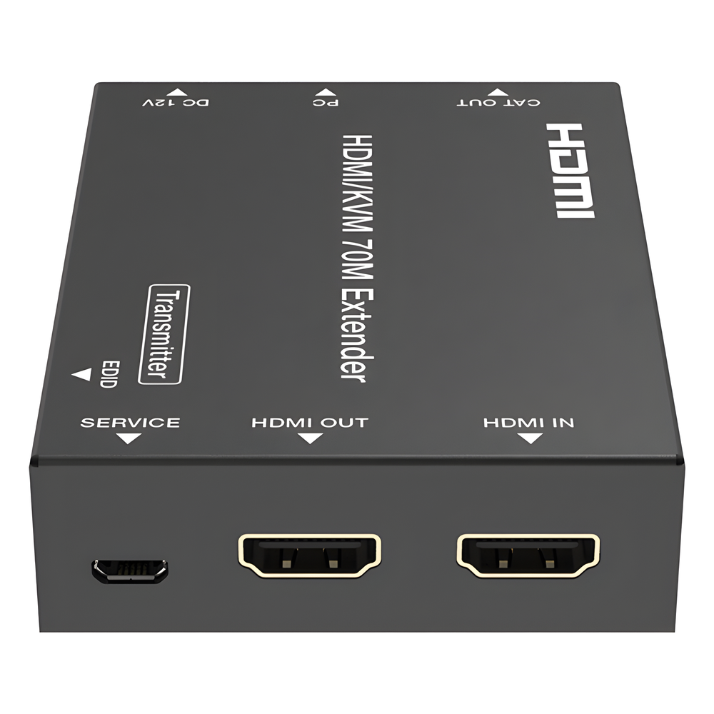 Kit Extensor HDMI con KVM | 70m | 4K2K@60Hz | 4:4:4 |  HDMI2.0b y HDCP 2.2 | Salida de Audio 3.5mm | Admite PoC | Admite USB 1.1