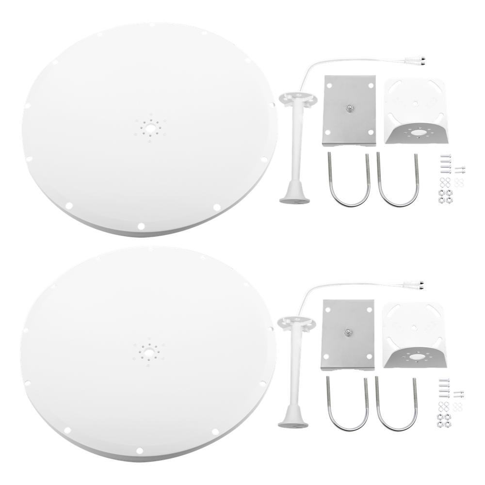 Antena Parabólica de Frecuencia Extendida, 4.8 - 6.5 GHz, 28 dBi, Conectores SMA-Macho Inverso