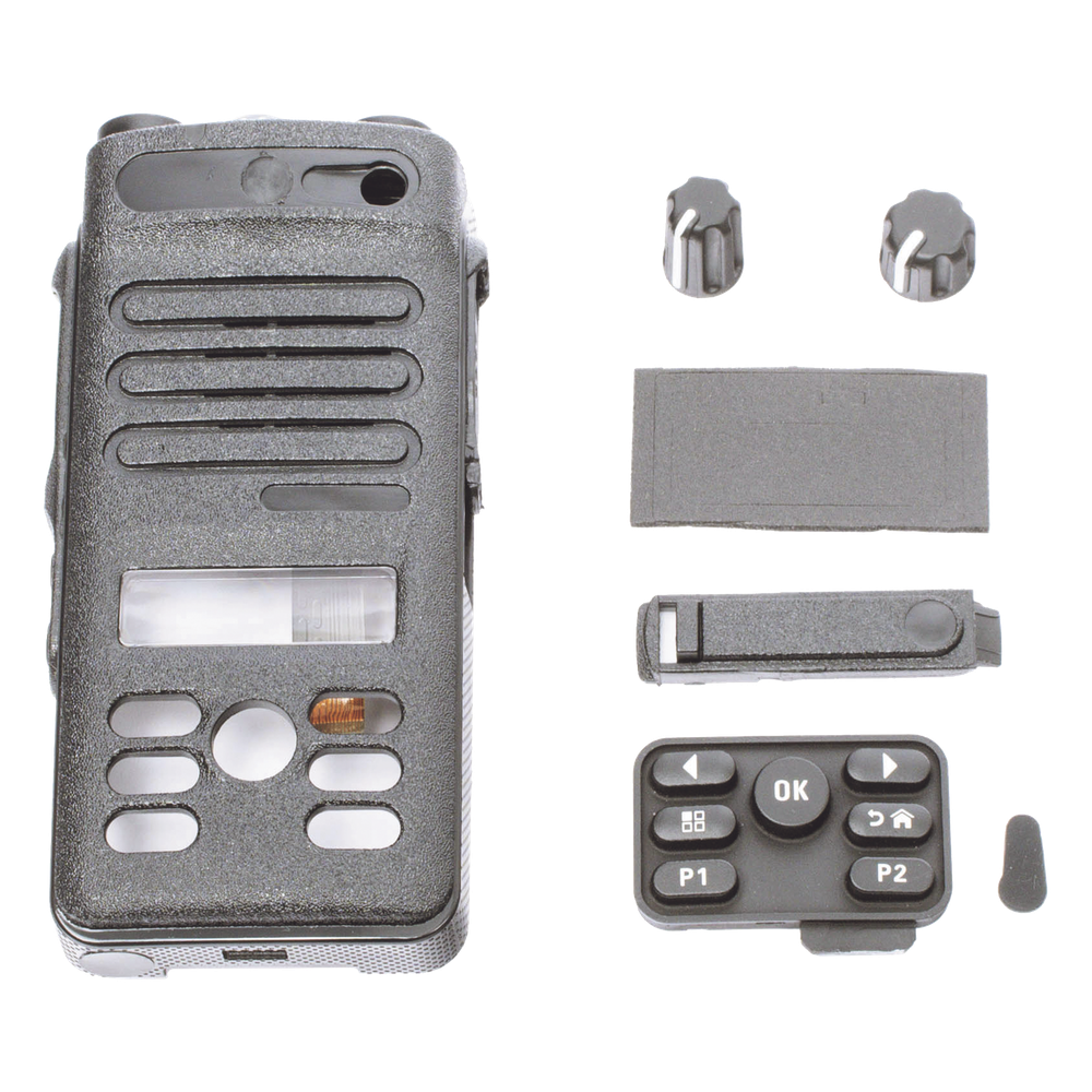 Carcasa de Repuesto / Radio Motorola MOTOTRBO DEP570e / Versión con Pantalla y Teclado / Plástico de Alta Resistencia / Refacción de Reemplazo Directo