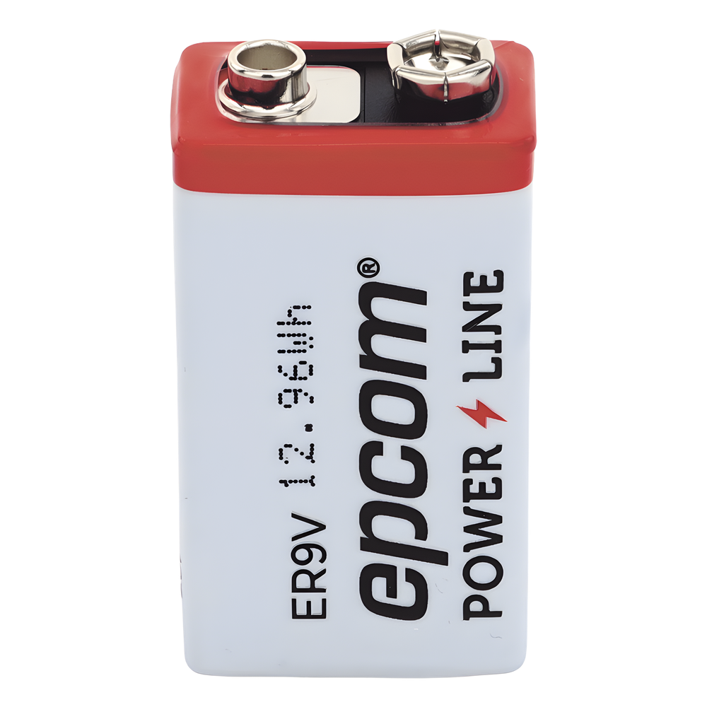 Batería de Litio 9V / 1200 mAh / Cloruro de Tionilo / No Recargable / Operación -60°C a +85°C / Acero Inoxidable