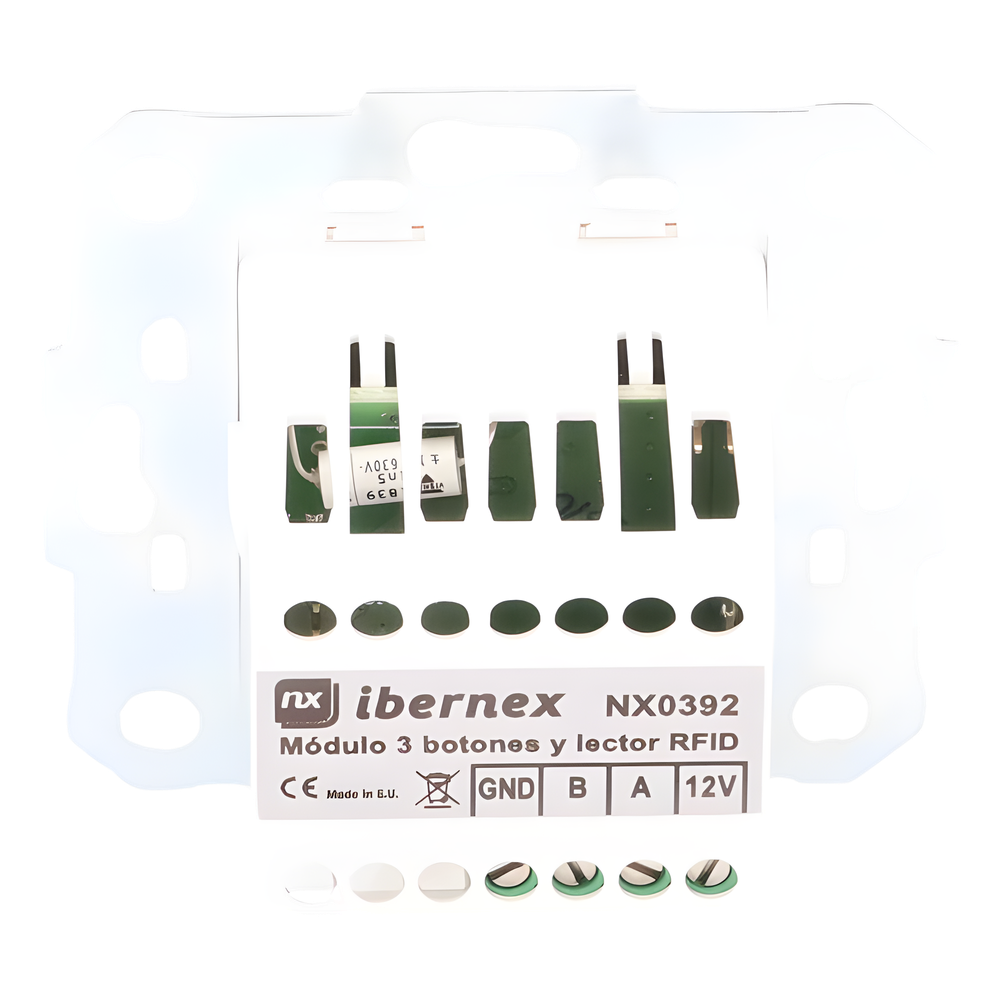 Modulo de 3 Botones iluminados con Lector RFID 125 KHz / Alarma / Cancelar y Código Azul / BUS RS485 / Compatible con NX0019/B, NX1021 y NX0015